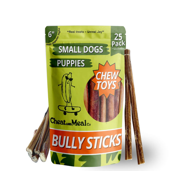 Thin Bully Sticks - 6” (25 Count)